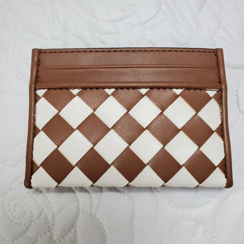 Michael Kors Reed Luggage Card Holder Wallet Leather - Picture 2 of 6